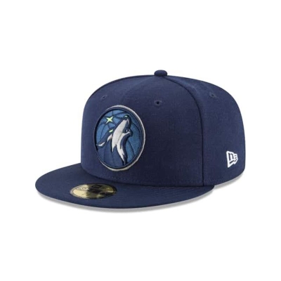 Black Minnesota Timberwolves Hat - New Era NBA Wool Standard 59FIFTY Fitted Caps USA2574063